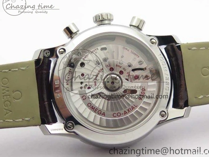 0325 De Ville Chronograph SS OMF 1:1 Best Edition White Dial On Brown Leather strap A Versatile 8111